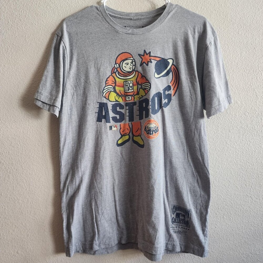 Houston Astros Shirt Mens Medium Cooperstown Collection Mitchell & Ness MLB Tee